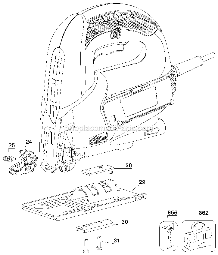 Black and Decker JS515 (Type 2) Mpp Jigsaw Power Tool Page A Diagram